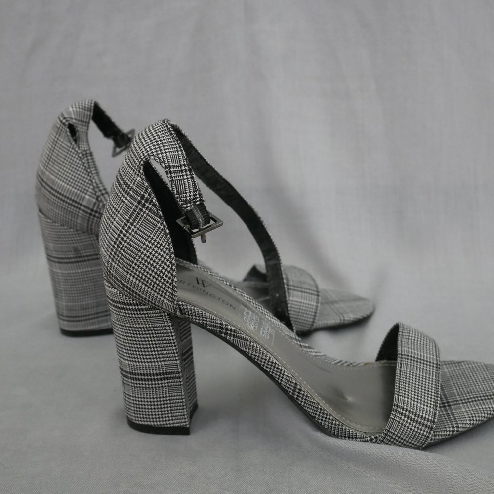 Worthington Grey Plaid Block Heels